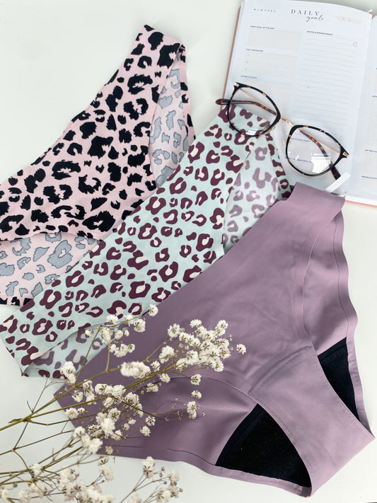 Fearless Period Panty – Pink Cheetah & Lilac